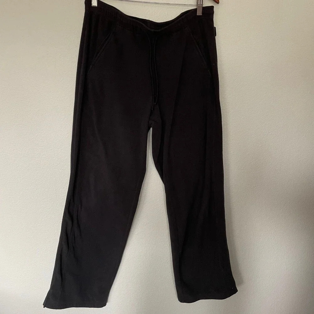 Columbia XCO Womens Fleece Sweat Pants Sz L Pockets Grey Athleisure Lounge